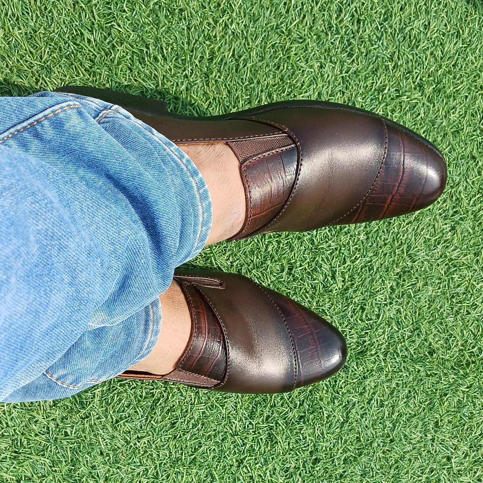 Mens Genuine Leather Tassel Chocolate - Image 4