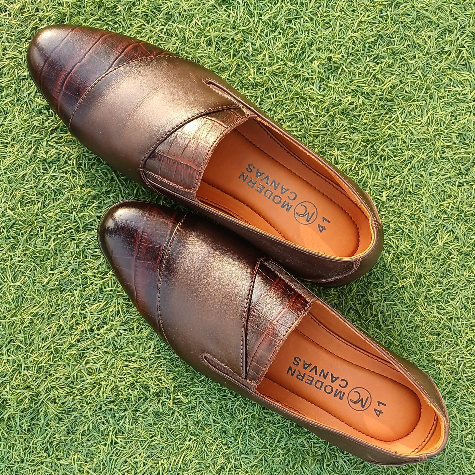 Mens Genuine Leather Tassel Chocolate