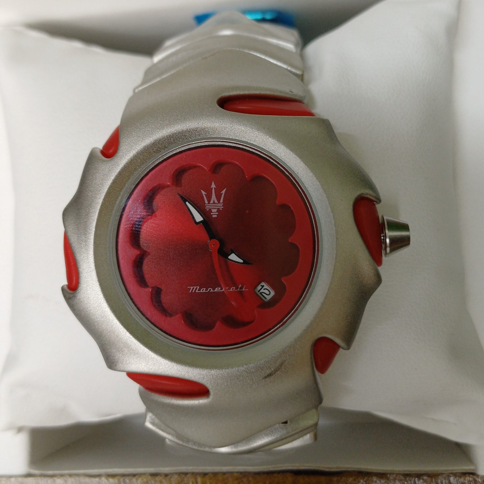 Maserati Premium Watch Deep Red Dial With Matte Silver Case - Image 3